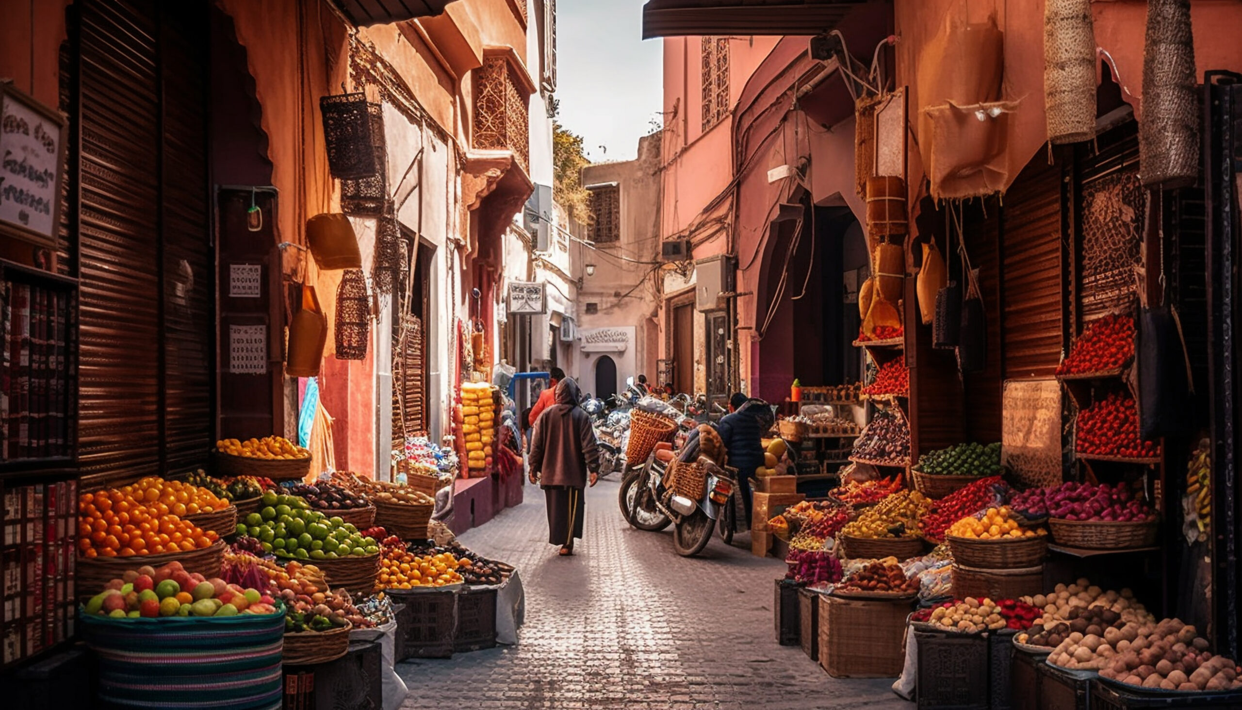 Vibrant night market cultural abundance in Marrakesh