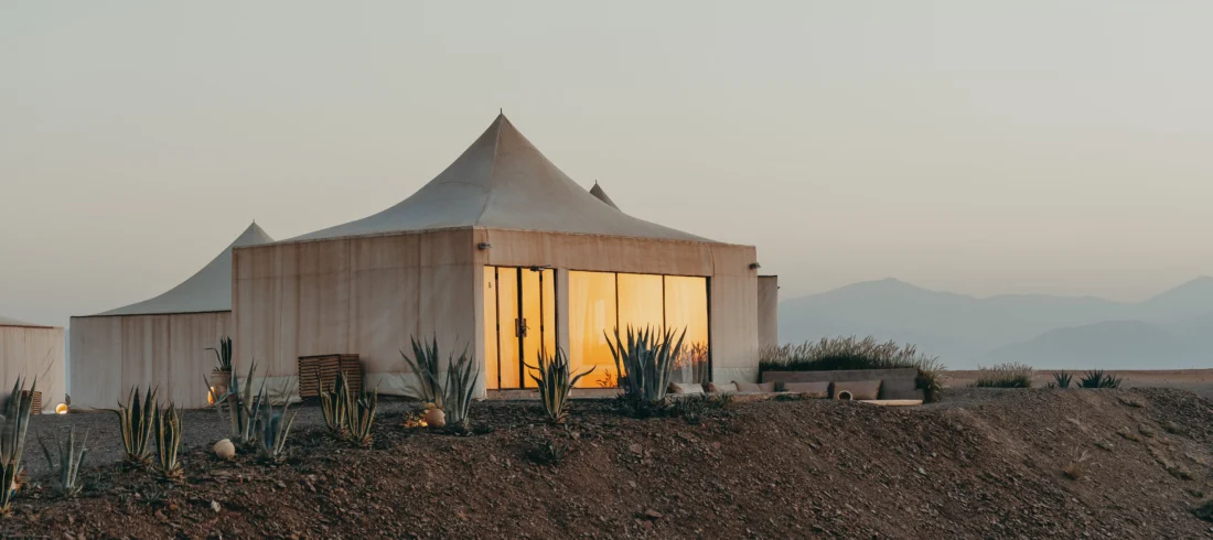 Luxury desert camp in Agafay Desert Morocco