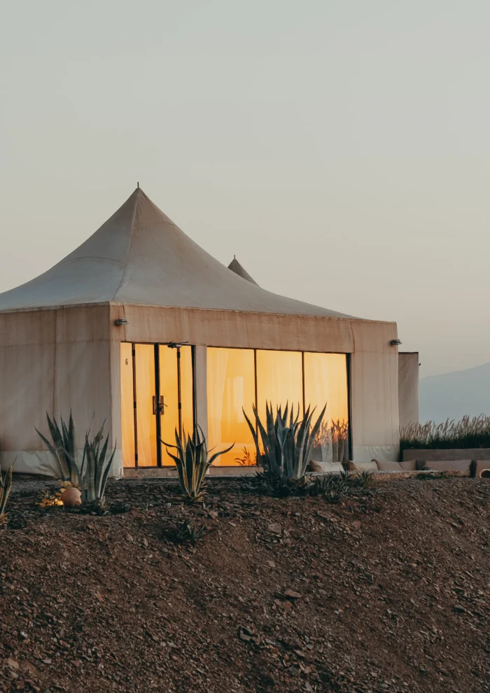 Luxury desert camp in Agafay Desert Morocco